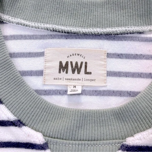 Madewell Black and White Striped Sweatshirt - Picture 9 of 15